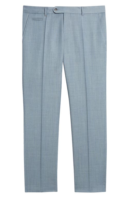 Shop Hugo Boss Boss Genius Slim Fit Virgin Wool Dress Pants In Light Blue