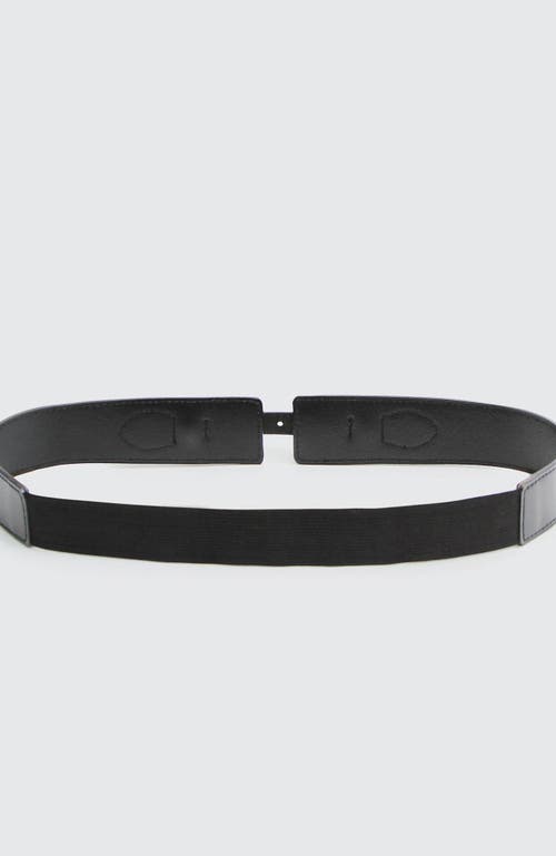 Belle & Bloom London Fog Leather Waist Belt In Black