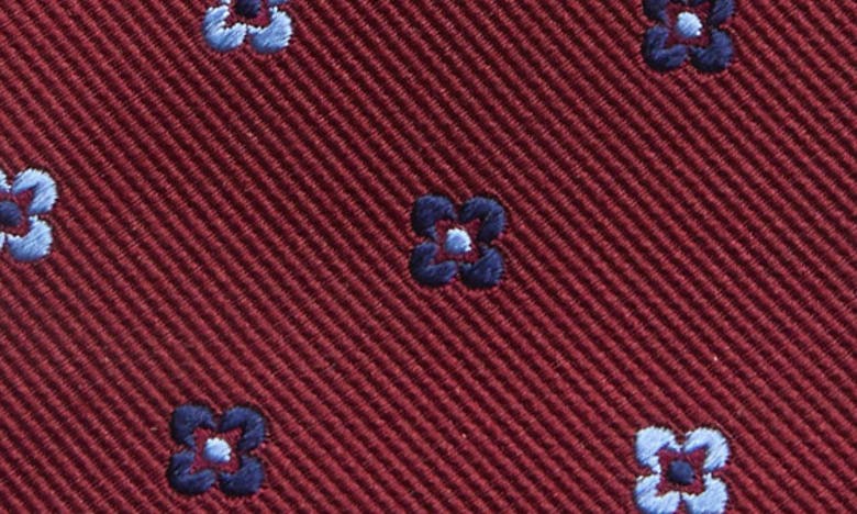 Shop Duchamp Pattern Silk Tie In Burgundy