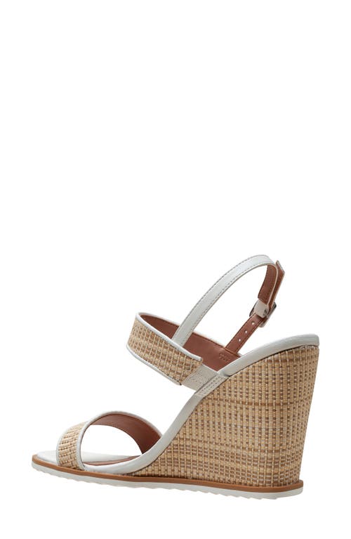 Shop Linea Paolo Edith Wedge Sandal In Natural/eggshell