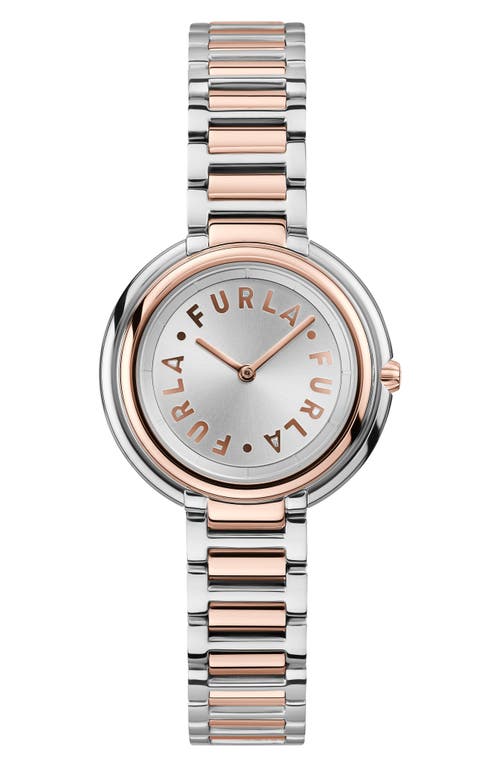 Furla Icon Shape Bracelet Watch, 34mm In Two Tone/silver/two Tone