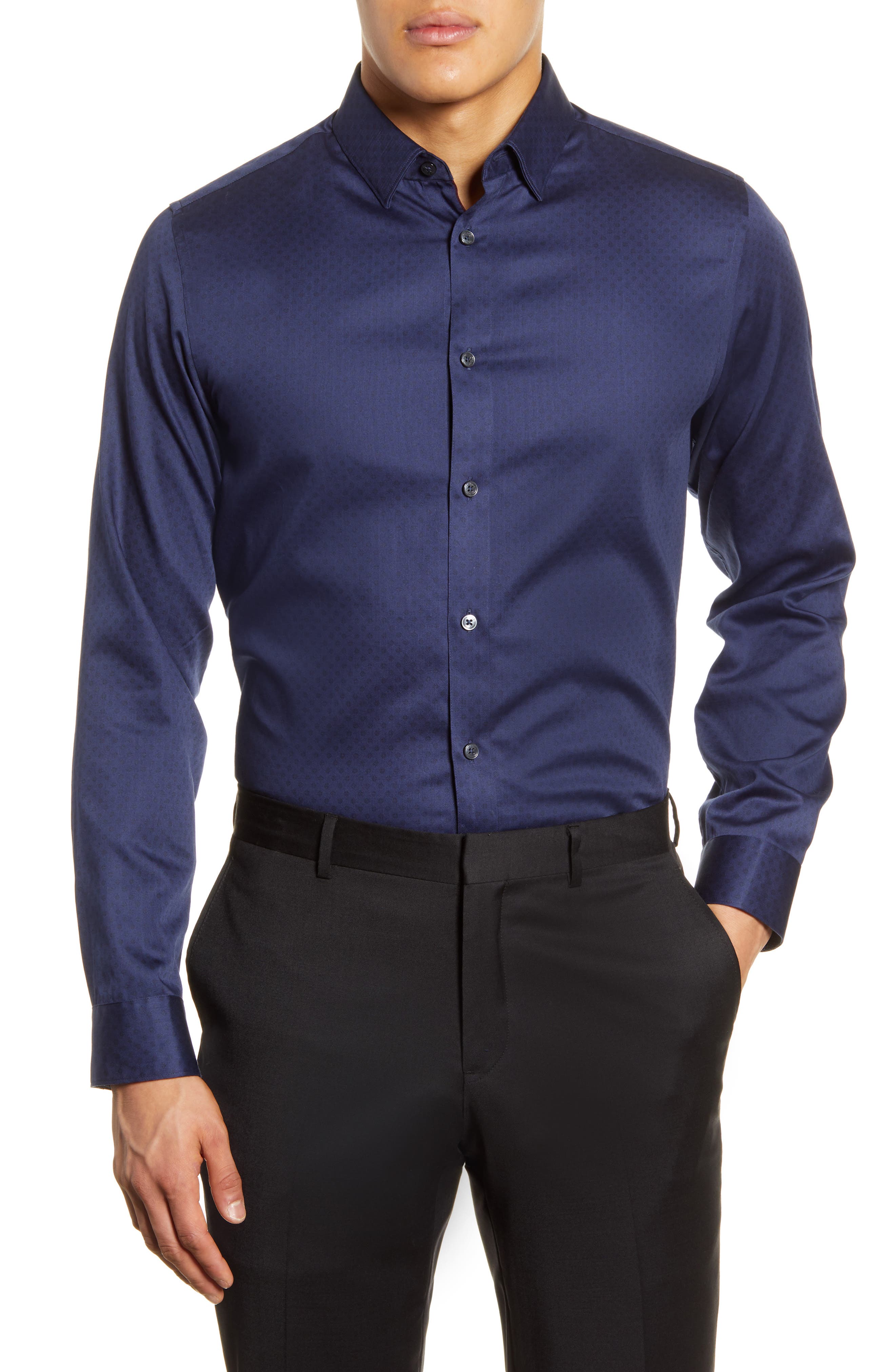 Ted Baker Cabbage Modern Fit Stretch 