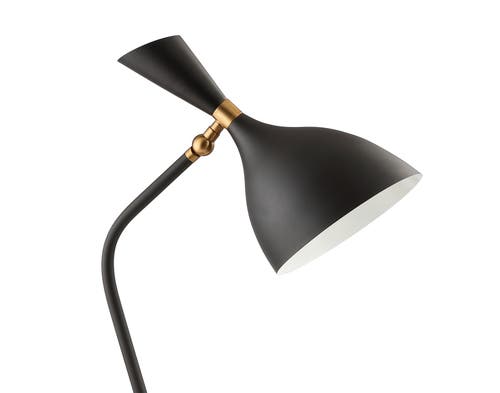 Jonathan Y Albert Iron Retro Mid-century Led Table Lamp In Black