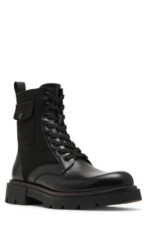 Steve Madden Reacher Combat Boot in Black 