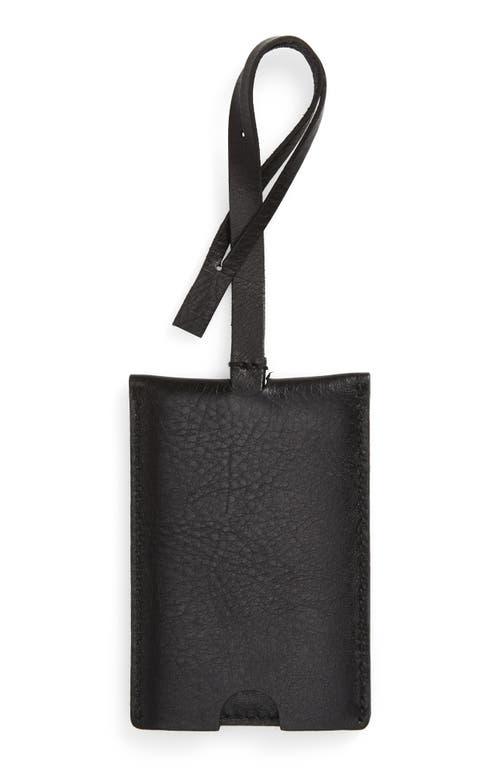 Madewell The Leather Luggage Tag in True Black at Nordstrom