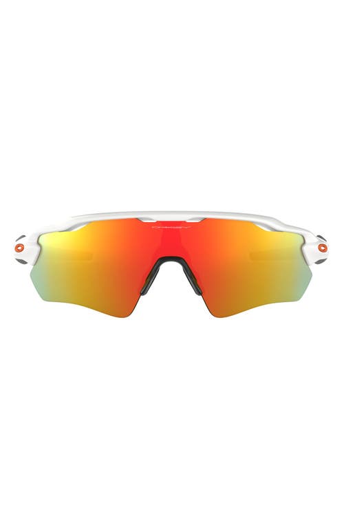 Oakley Mirrored Shield Sunglasses in White/Orange Red at Nordstrom