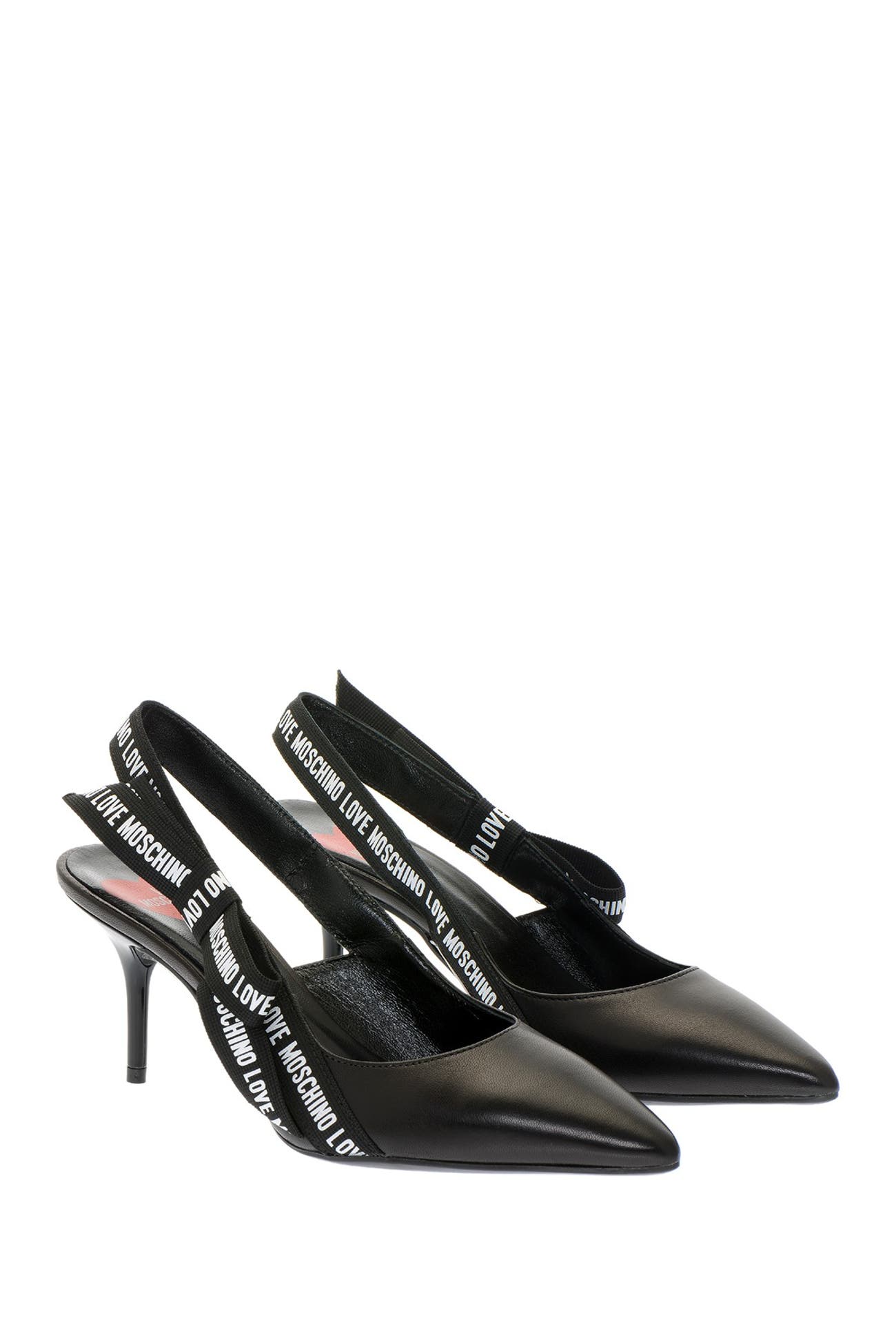 LOVE Moschino Pointed Toe Slingback Kitten Heel Nordstrom Rack