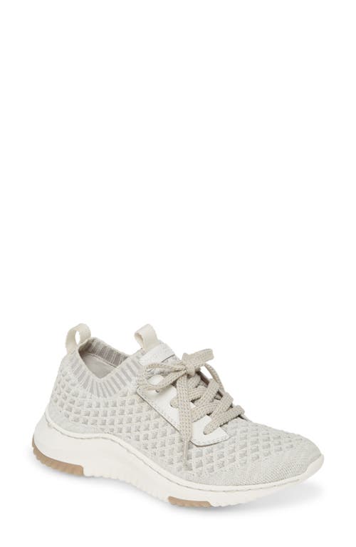 bionica Onie Recycled Sneaker in White/Light Grey Fabric