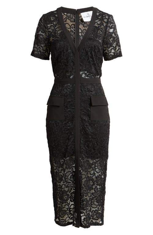 Shop Sam Edelman Lace Sheath Dress In Black