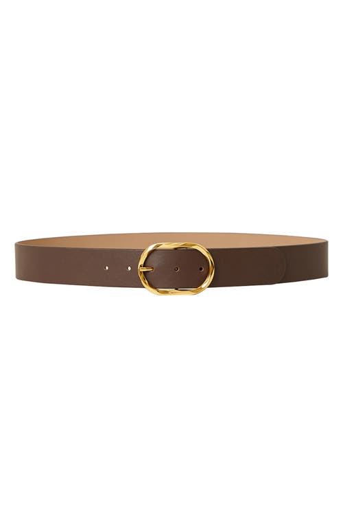 Shop B-low The Belt Kyra Leather Belt In Chocolate Gold