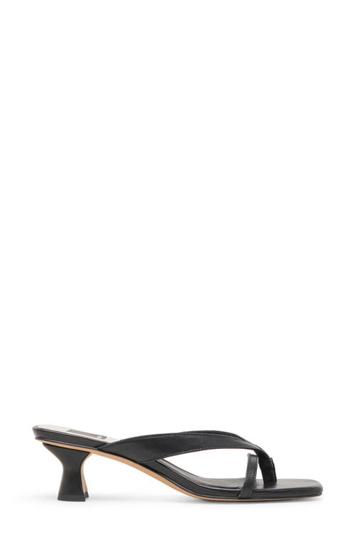 Dolce Vita Brevel Kitten Heel Flip Flop In Onyx Leather