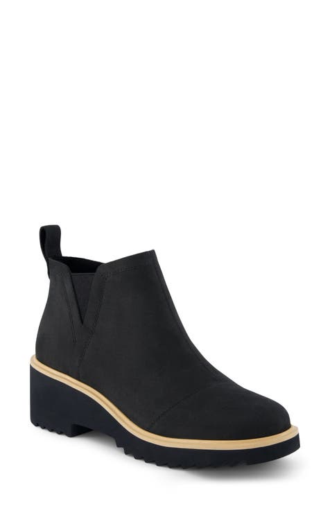 Black suede platform booties hotsell