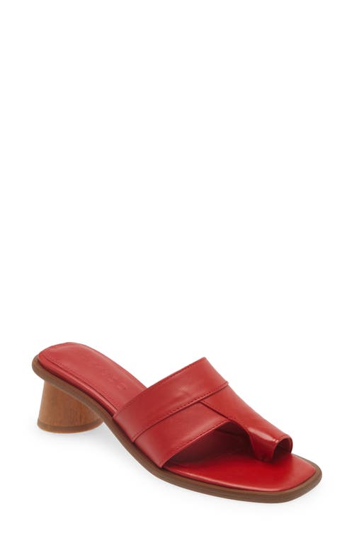 The Alesandra Patch Slide Sandal in Red