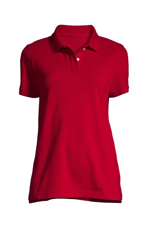 Lands' End Tall Short Sleeve Mesh Polo Shirt In Red