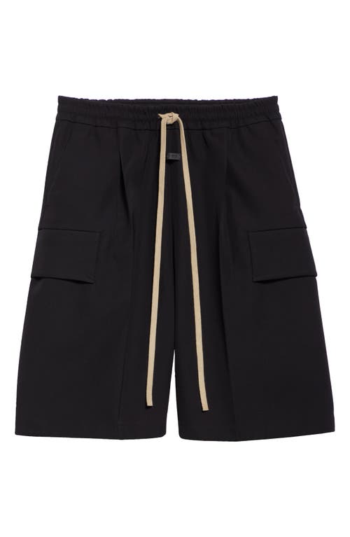 Shop Fear Of God Virgin Wool & Cotton Cargo Shorts In Black