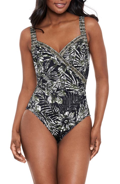 Miraclesuit Women's Plus Size Swimwear Linked in Mirage High Neckline  Underwire Bra Tankini Top, Black/Multi, 16 Plus : : Clothing,  Shoes & Accessories