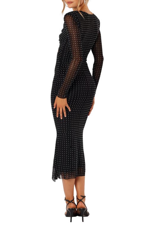 Petal And Pup Petal & Pup Salvatore Long Sleeve Midi Dress In Black