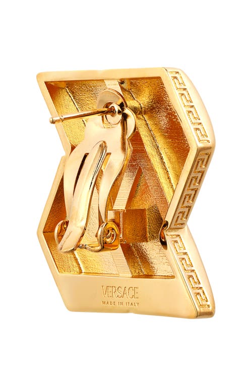 Shop Versace Bind Earrings In  Gold