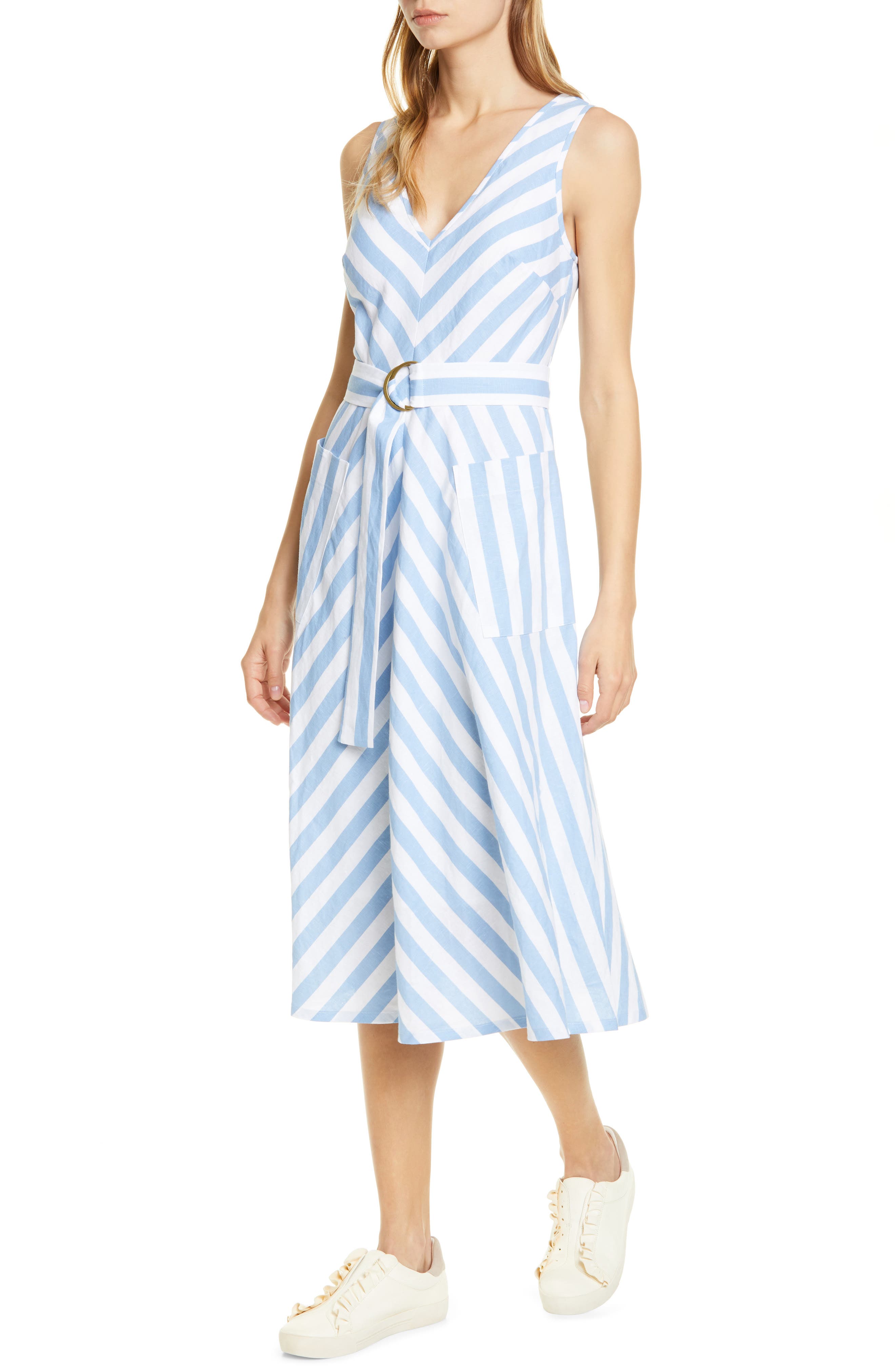 kate spade blue and white dress