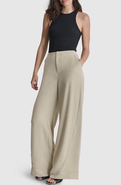 Shop Dkny Wide Leg Pants In Trench