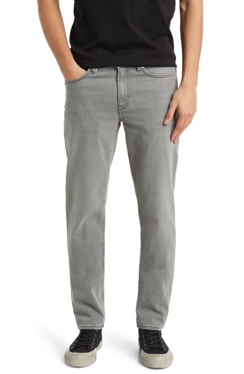 Slim Straight Leg Organic Cotton Jeans in Steal Grey
