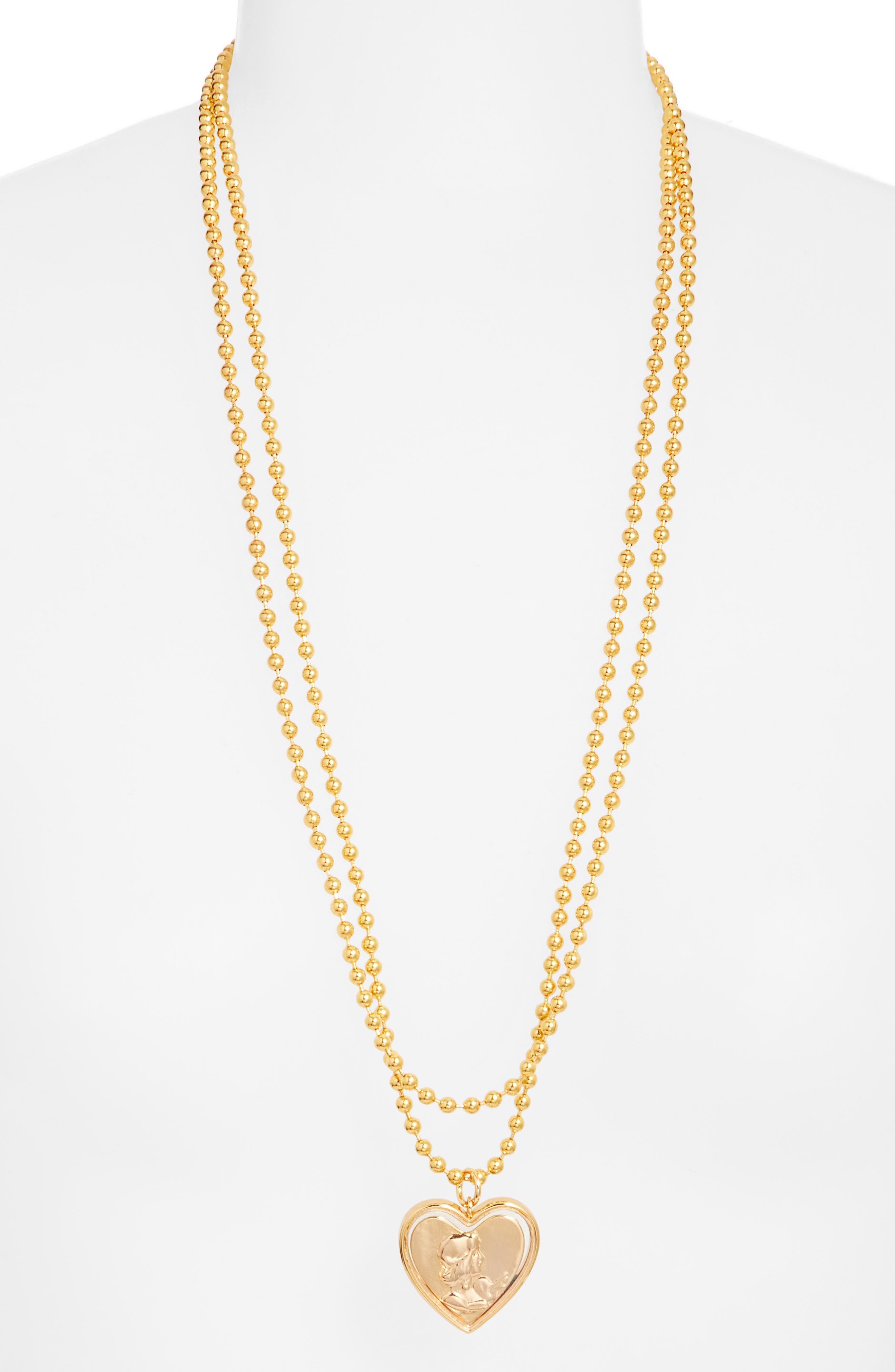 Timeless Pearly Heart Charm Pendant Necklace Nordstrom