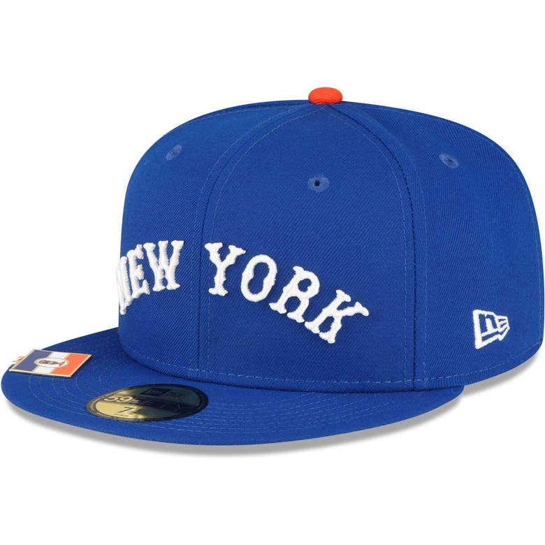 Shop New Era Royal New York Yankees City Flag 59fifty Fitted Hat