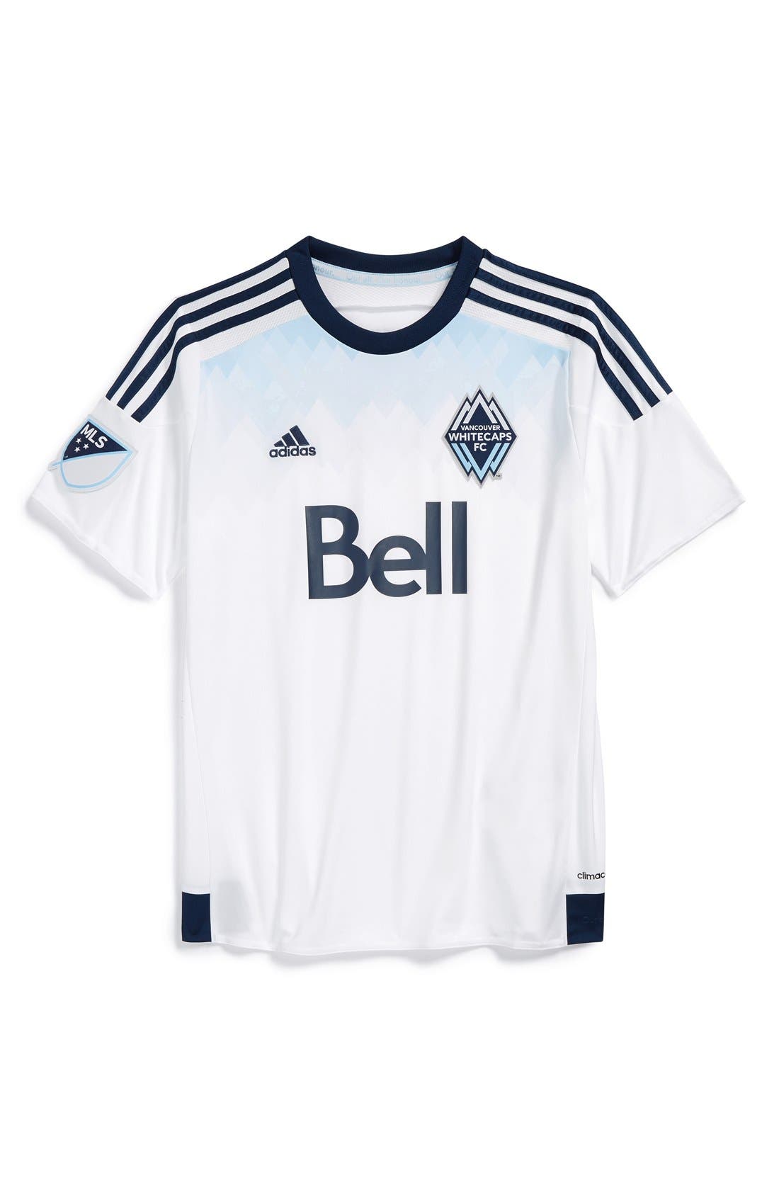 adidas 'Vancouver Whitecaps FC' CLIMALITE® Home Soccer Jersey (Big Boys
