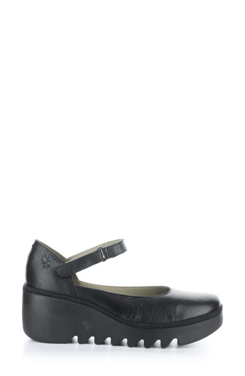 Shop Fly London Bawo Platform Wedge Pump In Black Mousse