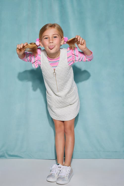 Bisby Kids' Sparkle Sadie Top In Bubblegum Stripe