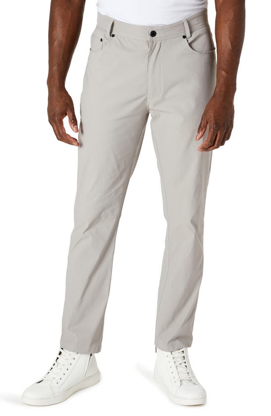 Kenneth Cole Mens Water Resistant Nylon Straight Leg Pants In Light Grey