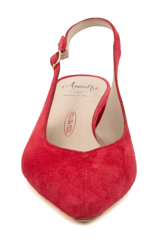 Amalfi By Rangoni Panerea Slingback Pointed Toe Pump In Azalea - Platinum Buckle