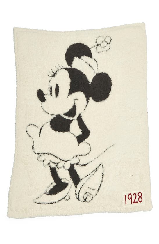 Shop Barefoot Dreams Cozychic® Classic Disney® Baby Blanket In Cream/ Carbon Minnie
