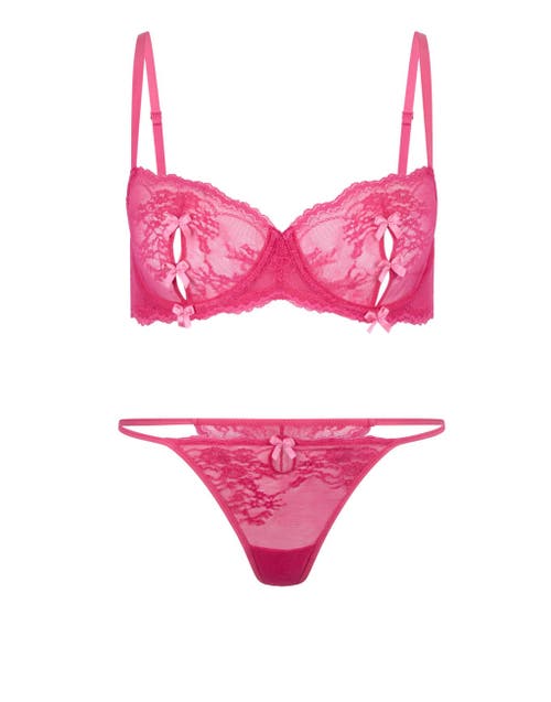 Shop Adore Me Margeaux Unlined Balconette Bra In Dark Pink