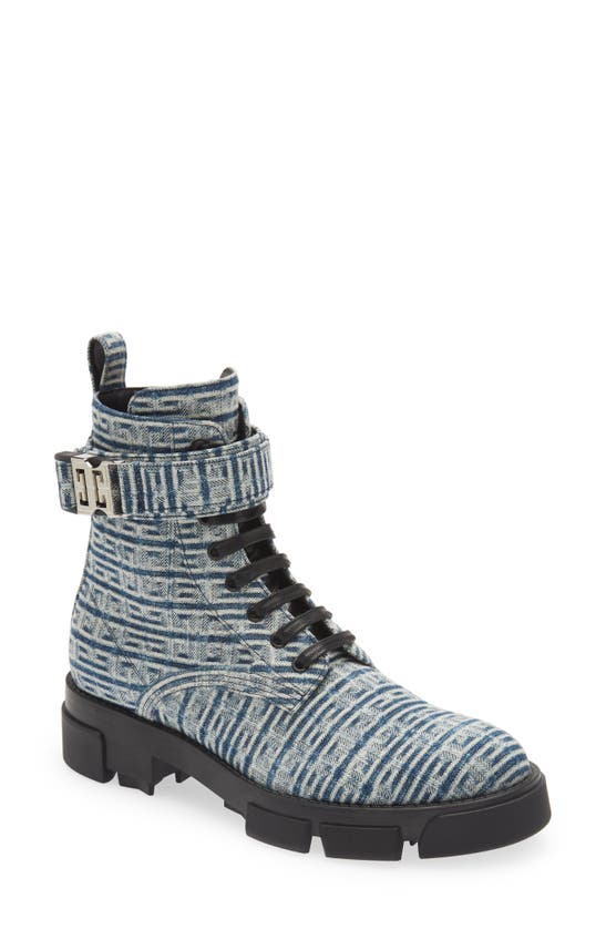 Givenchy Terra 4g Jacquard Boot In Denim Blue | ModeSens