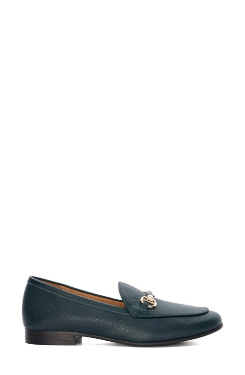 Dune London Grandeur Bit Loafer In Dark Green