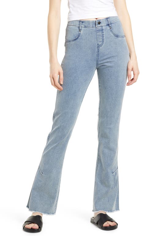 Hue High Waist Flare Denim Leggings in Vintage Blue at Nordstrom, Size Medium