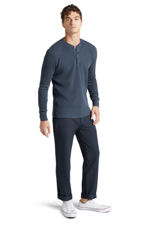 Shop Goodlife Waffle Stitch Thermal Henley In Midnight