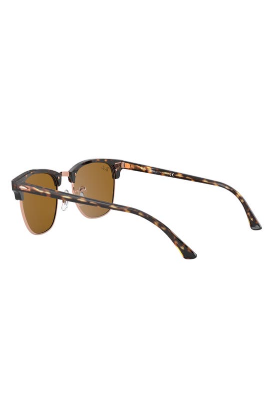 Ray Ban Clubmaster 51mm Sunglasses In Shiny Havana/ Brown
