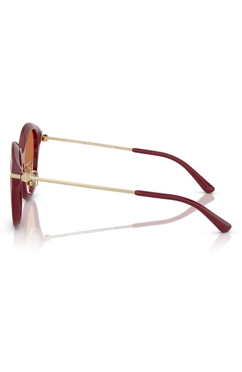 Shop Michael Kors 59mm Round Sunglasses In Dark Red