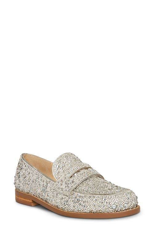 Betsey Johnson Aron Penny Loafer in Silver