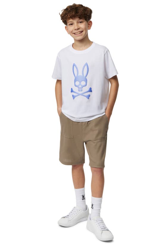 Shop Psycho Bunny Kids' Norwood Graphic T-shirt In White