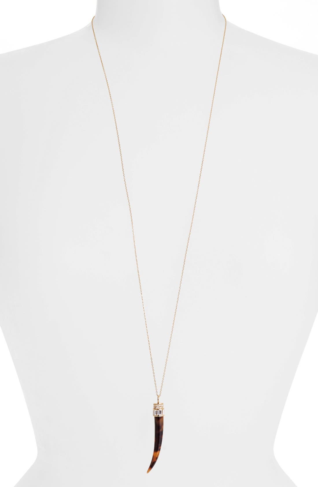 michael kors horn pendant necklace