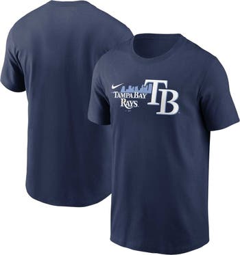 Men's Nike Navy Tampa Bay Rays Local Team Skyline T-Shirt Size: Large