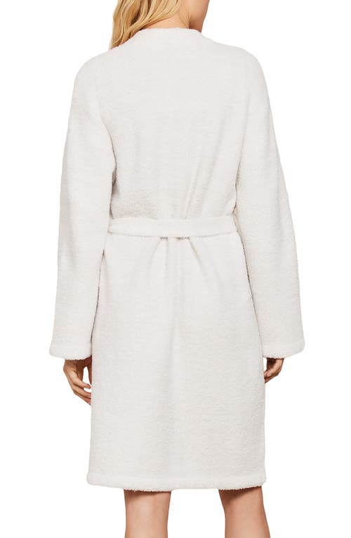 Shop Barefoot Dreams Cozychic® Short Robe In Heather Almond/pearl