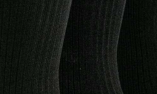 Shop Nordstrom 3-pack Ribbed Crew Socks In Black