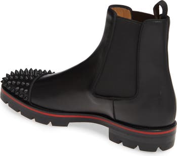 CHRISTIAN LOUBOUTIN Spiked Suede Chelsea Boots for Men