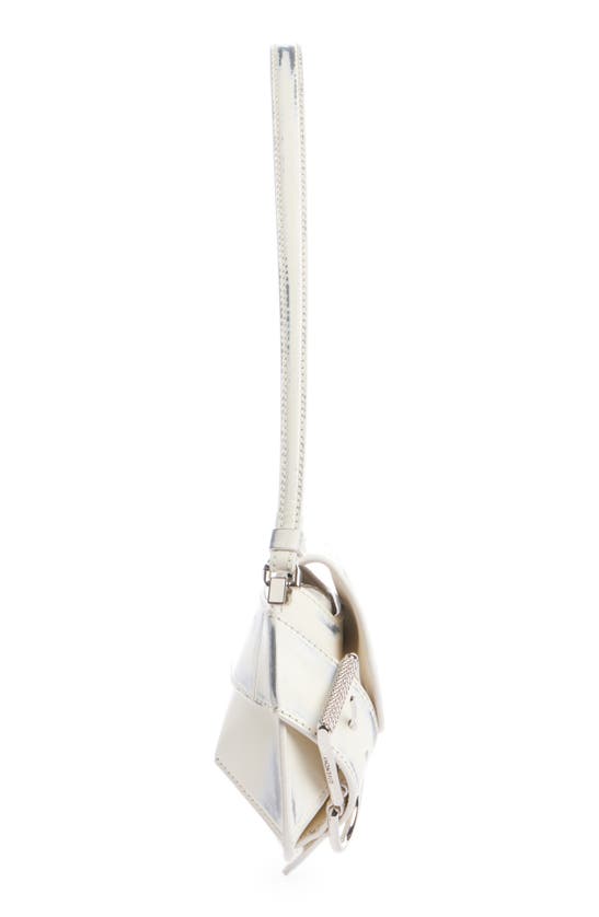 Shop Givenchy Voyou Flowers Leather Flap Shoulder Bag In Ivory
