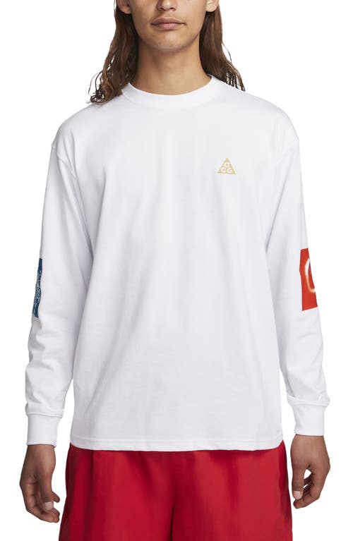 Nike ACG Max90 Long Sleeve Graphic Tee in White at Nordstrom, Size Small