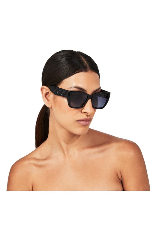 Kurt Geiger London Kensington 54mm Gradient Rectangular Sunglasses In Black/gray Gradient